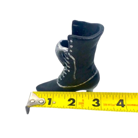 Miniature Black Witch Boot Figurine Decor - Picture 5 of 6